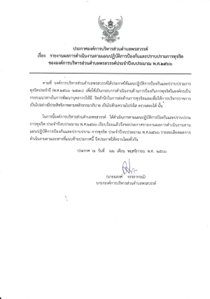 รายงานผลการดำเนินการป้องกันการทุจริตประจำปี  พ.ศ.2566