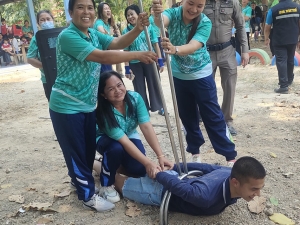 โครงการฝึกอบรมแผนป้องกันและบรรเทาสาธารณภัย ประจำปี 2566 เพื่อสร้างความรู้ สร้างความเข้าใจและแนวทางปฏิบัติเมื่อเกิดภัย ให้แก่ผู้นำชุมชน ครูผู้ดูแลเด็ก อปพร. และประชาชนทั่วไป ในพื้นที่รับผิดชอบ